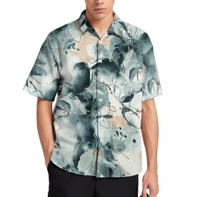 AILLOSA Aloha Hawaii 3D Desen YH-77 Kısa Kollu Erkek Gömlek