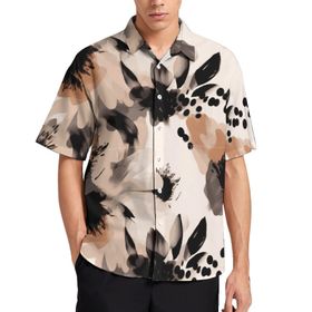 AILLOSA Aloha Hawaii 3D Desen YH-78 Kısa Kollu Erkek Gömlek