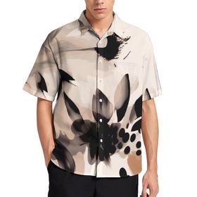 AILLOSA Aloha Hawaii 3D Desen YH-78B Kısa Kollu Erkek Gömlek
