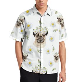 AILLOSA Aloha Hawaii 3D Desen YH-80 Kısa Kollu Erkek Gömlek