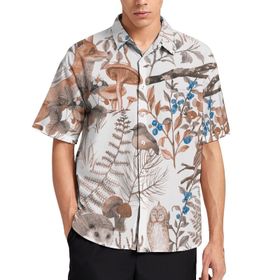 AILLOSA Aloha Hawaii 3D Desen YH-81 Kısa Kollu Erkek Gömlek