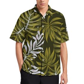 AILLOSA Aloha Hawaii 3D Desen YH-92 Kısa Kollu Erkek Gömlek