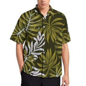 AILLOSA Aloha Hawaii 3D Desen YH-92 Kısa Kollu Erkek Gömlek