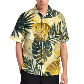 AILLOSA Aloha Hawaii 3D Desen YH-97 Kısa Kollu Erkek Gömlek