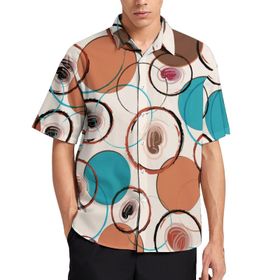 AILLOSA Aloha Hawaii 3D Desen YH-98 Kısa Kollu Erkek Gömlek