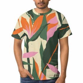 AILLOSA B-127 3D Baskılı Desenli Kısa Kollu Erkek T-shirt