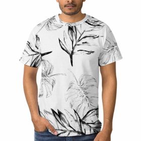 AILLOSA B-137 3D Baskılı Desenli Kısa Kollu Erkek T-shirt