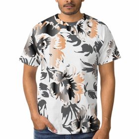 AILLOSA B-140 3D Baskılı Desenli Kısa Kollu Erkek T-shirt