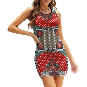 AILLOSA Bodycon Dar Kısa Askılı YH-509 Kadın Mini Elbise