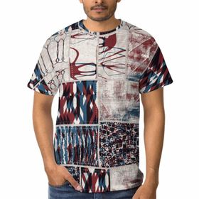 AILLOSA C-160 3D Baskılı Desenli Kısa Kollu Erkek T-shirt