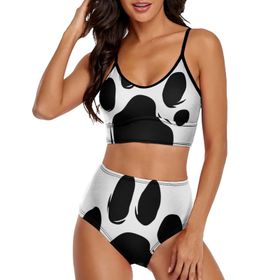 AILLOSA CGF-05 Geniş Omuz Askılı Üçgen Bikini Üstü Alçak Bel İki Parça Kadın Bikini Seti