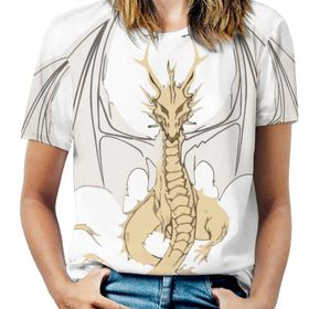 AILLOSA CGF-08 Tamamı Baskılı Kısa Kollu Yuvarlak Yaka Kadın T-shirt
