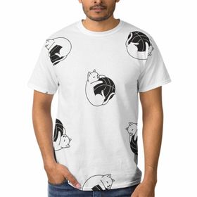 AILLOSA D-183 3D Baskılı Desenli Kısa Kollu Erkek T-shirt