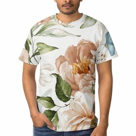 AILLOSA D-20 3D Baskılı Desenli Kısa Kollu Erkek T-shirt