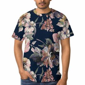 AILLOSA D-22 3D Baskılı Desenli Kısa Kollu Erkek T-shirt
