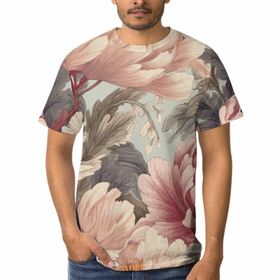 AILLOSA D-23 3D Baskılı Desenli Kısa Kollu Erkek T-shirt