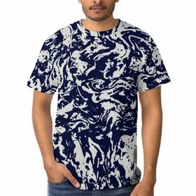 AILLOSA D-27 3D Baskılı Desenli Kısa Kollu Erkek T-shirt