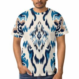 AILLOSA E-43 3D Baskılı Desenli Kısa Kollu Erkek T-shirt