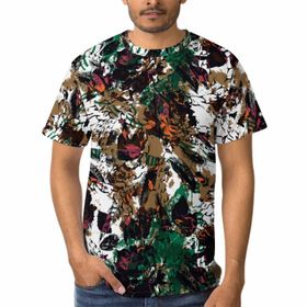 AILLOSA E-52 3D Baskılı Desenli Kısa Kollu Erkek T-shirt