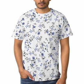 AILLOSA E-57 3D Baskılı Desenli Kısa Kollu Erkek T-shirt