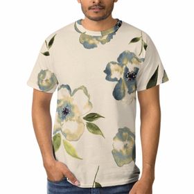 AILLOSA E-58 3D Baskılı Desenli Kısa Kollu Erkek T-shirt