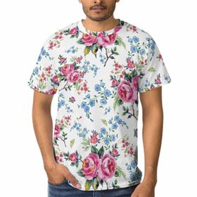 AILLOSA E-59 3D Baskılı Desenli Kısa Kollu Erkek T-shirt