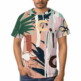 AILLOSA E-63 3D Baskılı Desenli Kısa Kollu Erkek T-shirt