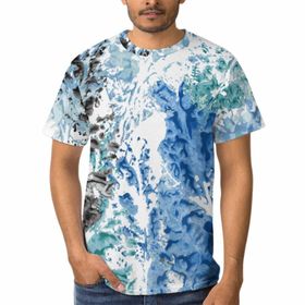 AILLOSA F-70 3D Baskılı Desenli Kısa Kollu Erkek T-shirt