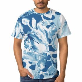 AILLOSA F-74 3D Baskılı Desenli Kısa Kollu Erkek T-shirt