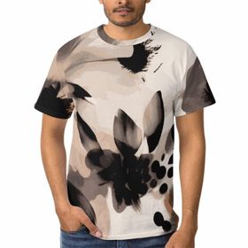 AILLOSA F-78 3D Baskılı Desenli Kısa Kollu Erkek T-shirt