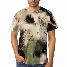 AILLOSA F-79 3D Baskılı Desenli Kısa Kollu Erkek T-shirt