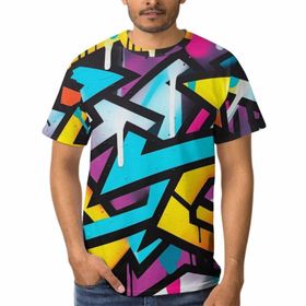 AILLOSA F-8 3D Baskılı Desenli Kısa Kollu Erkek T-shirt
