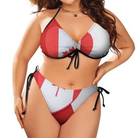 AILLOSA FLAG-04 Karın Kontrolü İki Parça Büyük Beden Kadın Bikini Seti