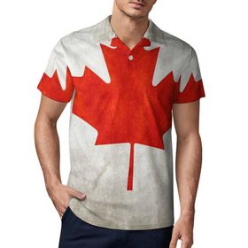 AILLOSA FLAG-100 3D Baskılı Desen Kısa Kollu Polo Yaka Erkek T-shirt