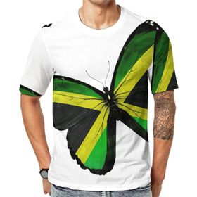 AILLOSA Flag-103 Baskılı Desenli Kısa Kollu Unisex T-shirt