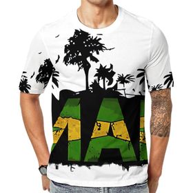 AILLOSA Flag-104 Baskılı Desenli Kısa Kollu Unisex T-shirt