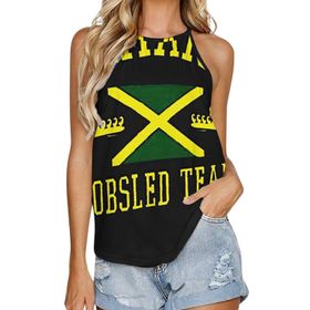 AILLOSA FLAG-107 Yuvarlak Yaka Kolsuz Kadın T-shirt