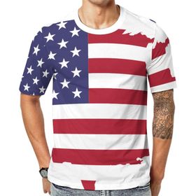 AILLOSA Flag-11 Baskılı Desenli Kısa Kollu Unisex T-shirt