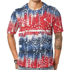 AILLOSA Flag-111 Baskılı Desenli Kısa Kollu Unisex T-shirt