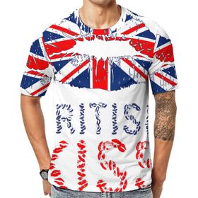 AILLOSA Flag-113 Baskılı Desenli Kısa Kollu Unisex T-shirt