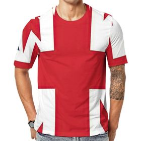 AILLOSA Flag-114 Baskılı Desenli Kısa Kollu Unisex T-shirt