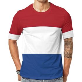 AILLOSA Flag-12 Baskılı Desenli Kısa Kollu Unisex T-shirt