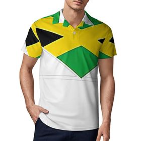 AILLOSA FLAG-120 3D Baskılı Desen Kısa Kollu Polo Yaka Erkek T-shirt