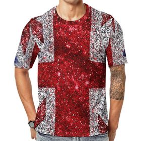 AILLOSA Flag-122 Baskılı Desenli Kısa Kollu Unisex T-shirt