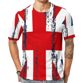 AILLOSA Flag-123 Baskılı Desenli Kısa Kollu Unisex T-shirt