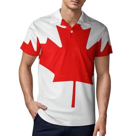 AILLOSA FLAG-125 3D Baskılı Desen Kısa Kollu Polo Yaka Erkek T-shirt