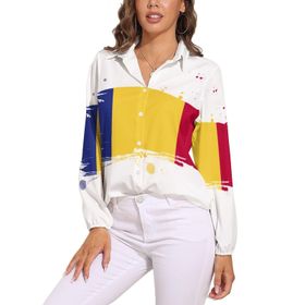 AILLOSA FLAG-128 V Yaka Kadın Bluz