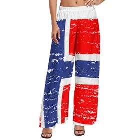 AILLOSA FLAG-129 Yüksek Bel Geniş Paça Bol Gündelik Kadın Pantolon