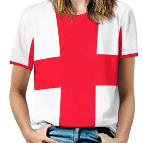AILLOSA FLAG-131 Tamamı Baskılı Kısa Kollu Yuvarlak Yaka Kadın T-shirt