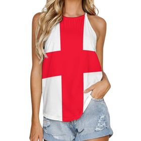 AILLOSA FLAG-131 Yuvarlak Yaka Kolsuz Kadın T-shirt